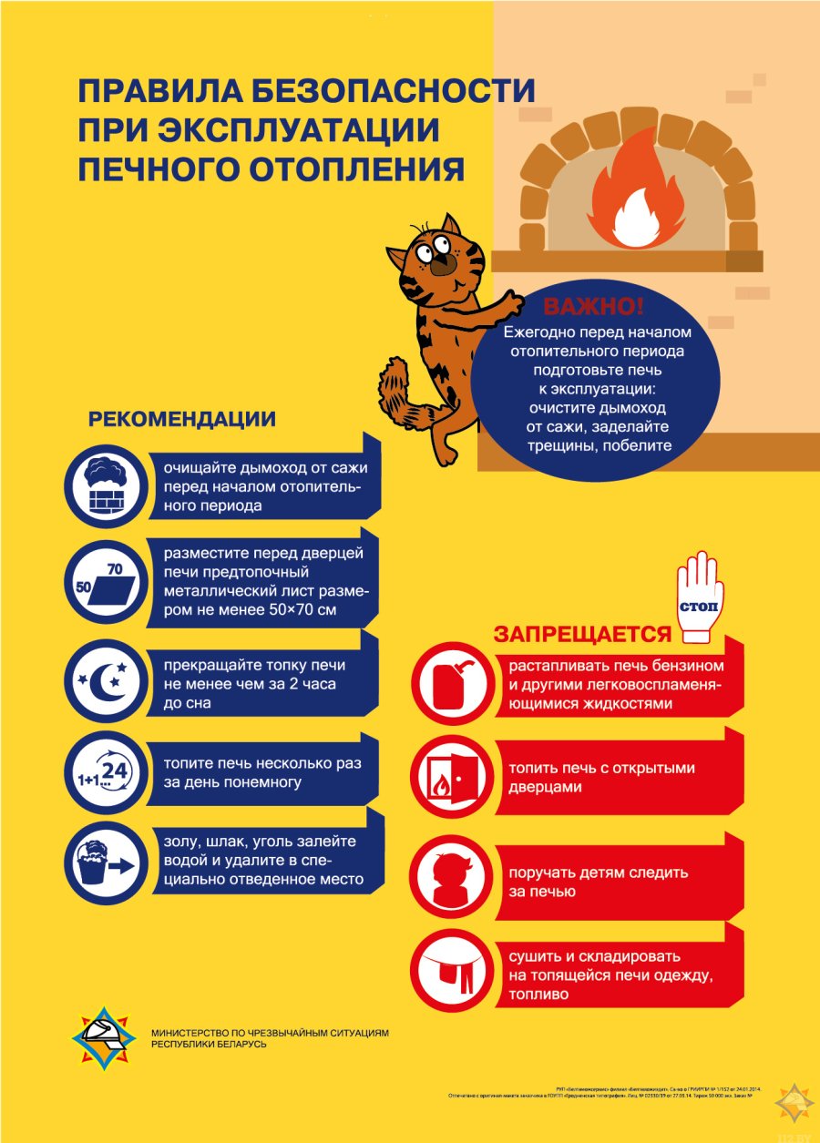 Правила эксплуатации при использовании печного отопления