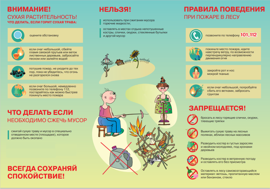 Внимание! Сухая растительность!